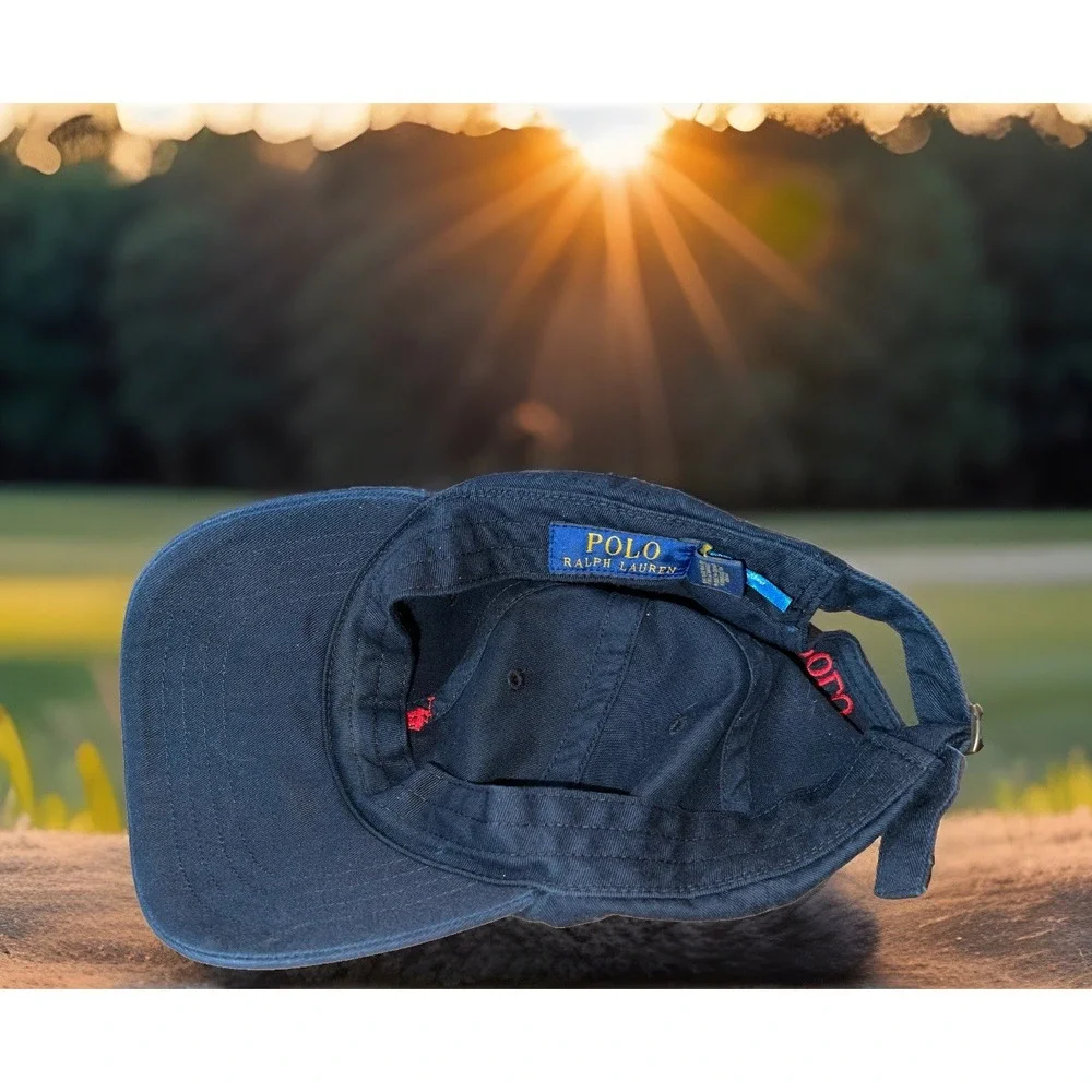 Polo Ralph Lauren Baseball Cap Black Preppy Red Horse